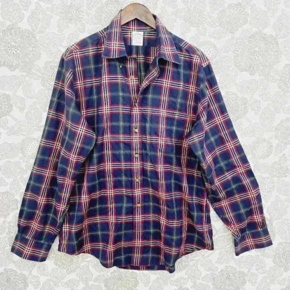 Brooks‎ Brothers The Original Polo Shirt Button down Long sleeve Plaid Men's L - Picture 1 of 5